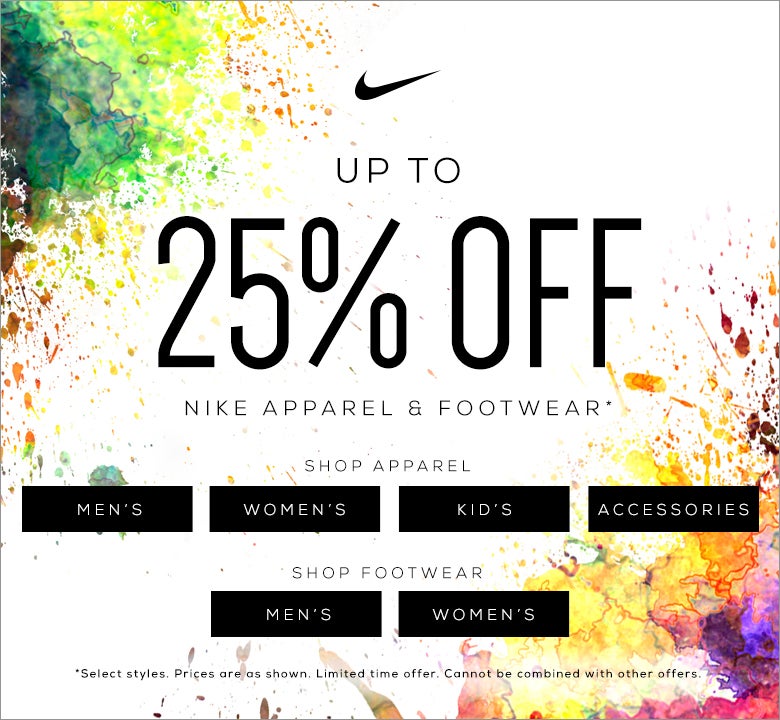 Up to 25% Off! Nike Fall Apparel Sale