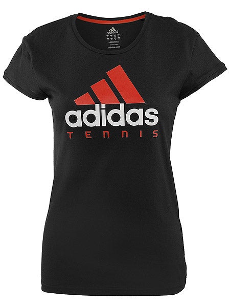 adidas Women's Spring barricade Logo Tee in Black adidas Women's Spring barricade Logo Tee in Black