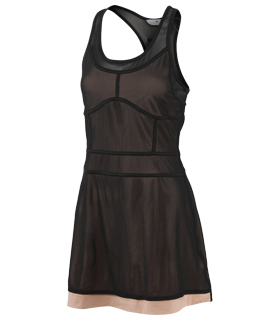 adidas by Stella McCartney - Tennis Perforated Dress W69212 (Rose Tan/Black) - Apparel