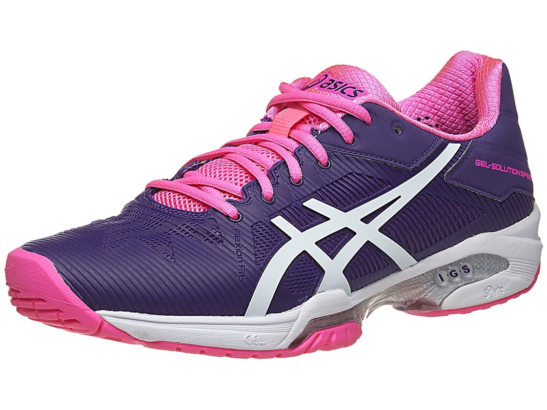 Asics Gel Solution Speed 3 Pu/Wh/Pk Womens Shoes