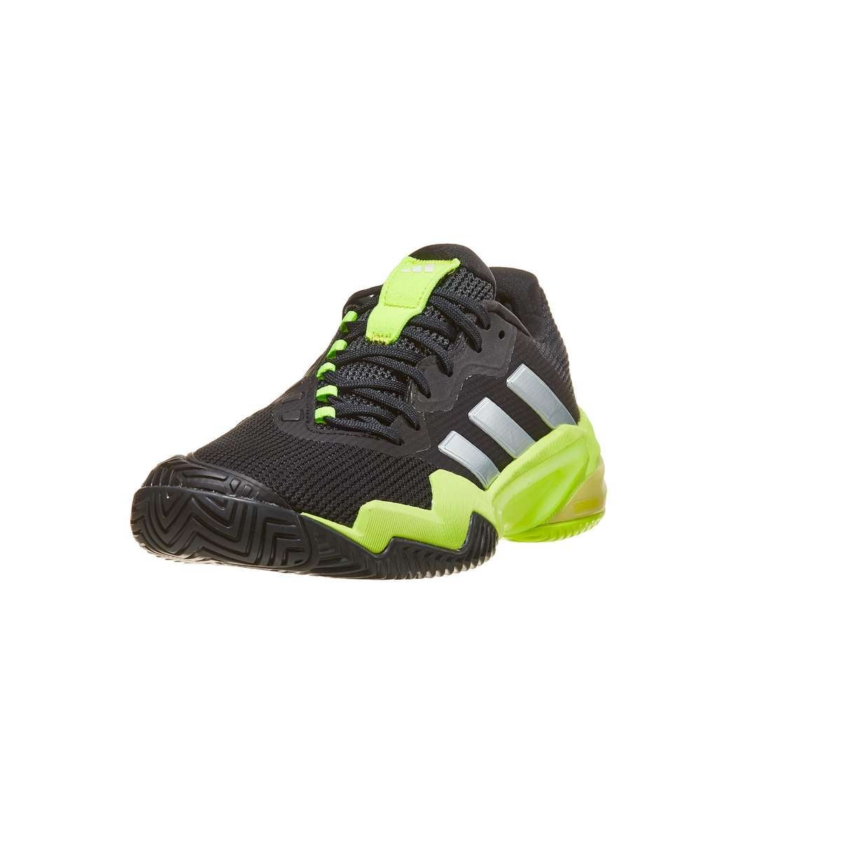 adidas Barricade 13 Black/Lucid Lemon Men's Shoe 360° View