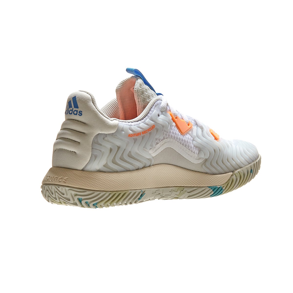 adidas SoleMatch Control White/Blue/Grey Men's Shoe 360° View Tennis