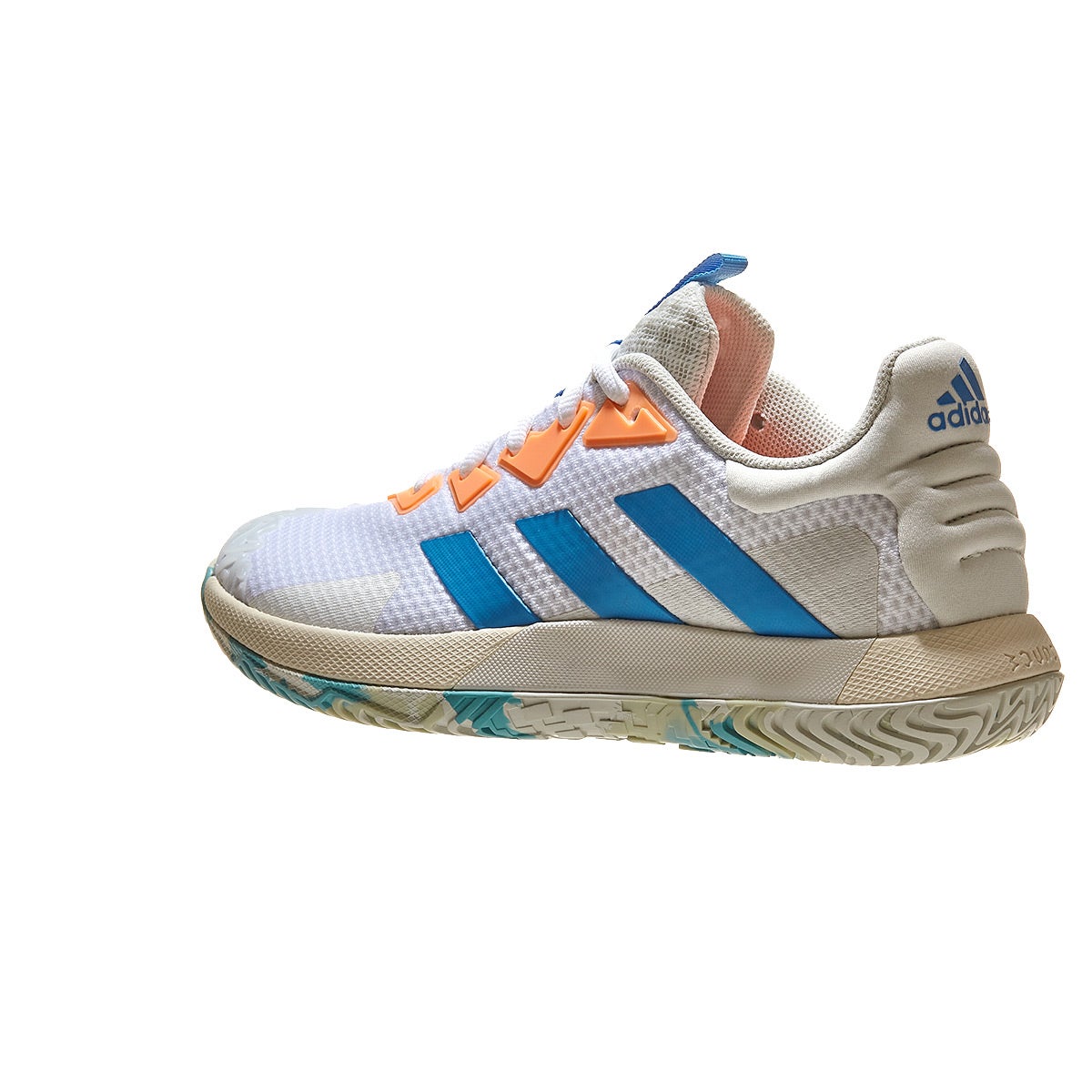 adidas SoleMatch Control White/Blue/Grey Men's Shoe 360° View Tennis