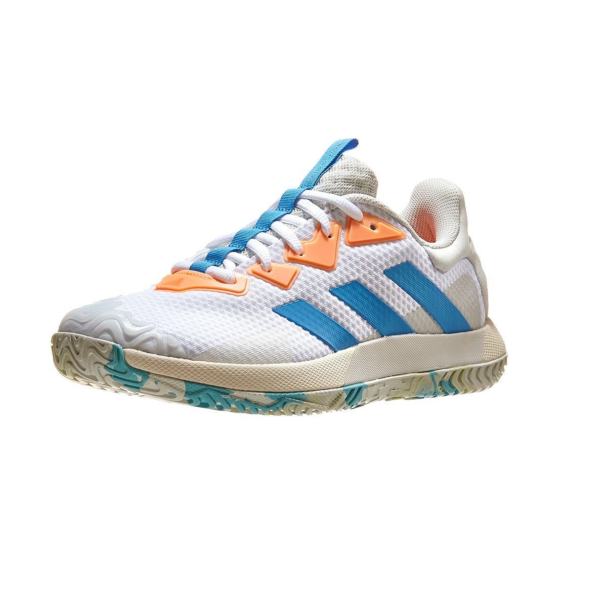 adidas SoleMatch Control White/Blue/Grey Men's Shoe 360° View Tennis