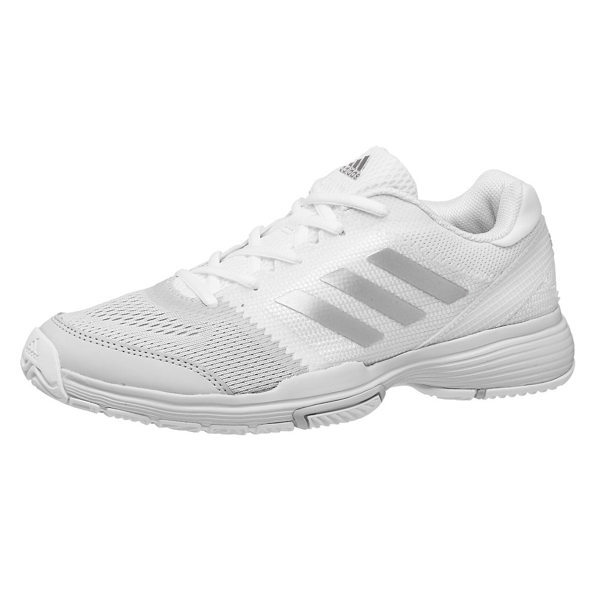 adidas barricata club bianco / grigio / argento, scarpe da donna 360 ° vista adidas barricata club bianco / grigio / argento, scarpe da donna 360 ° vista