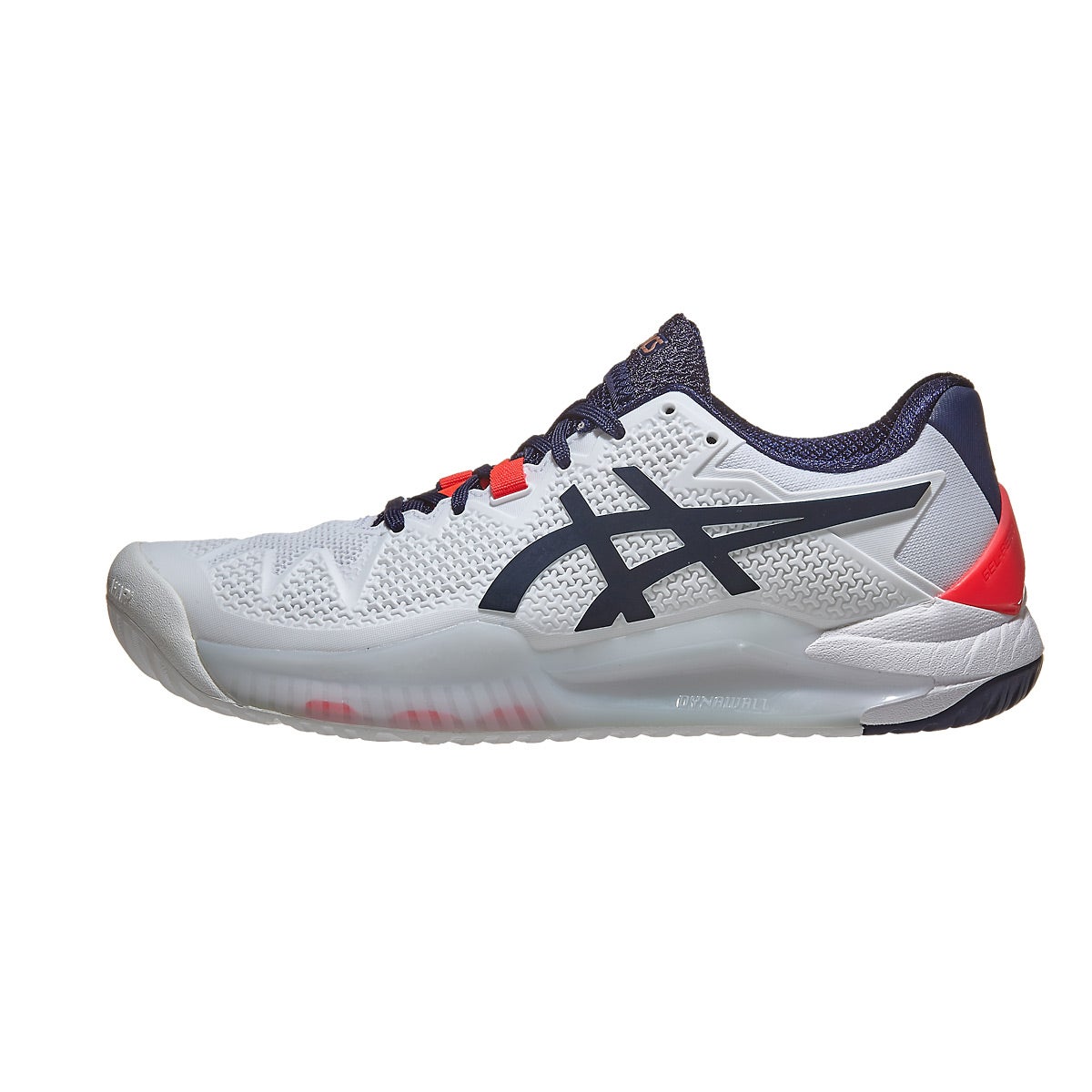 Asics Gel Resolution 8 White/Navy Women's Shoes 360° View