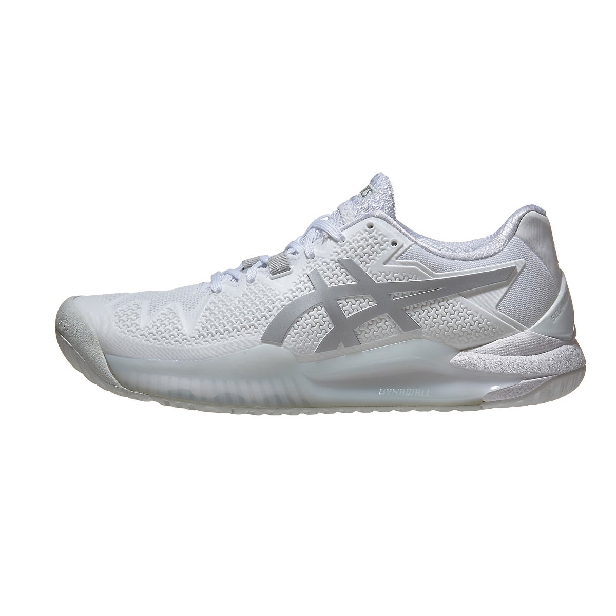 Asics Gel Resolution 8 White/Silver Women's Shoes 360° View Tennis Warehouse