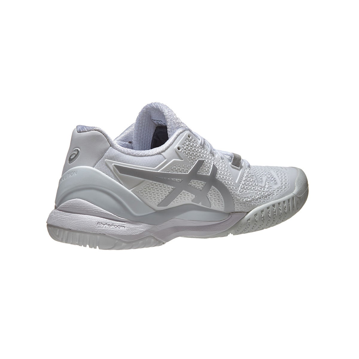 Asics Gel Resolution 8 White/Silver Women's Shoes 360° View Tennis