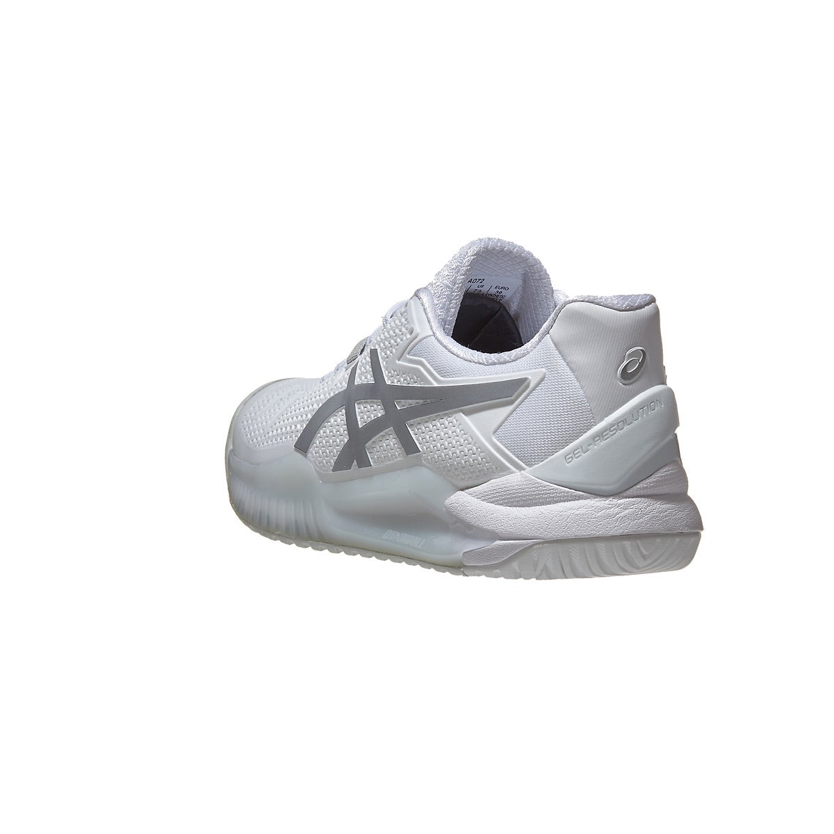 Asics Gel Resolution 8 White/Silver Women's Shoes 360° View Tennis