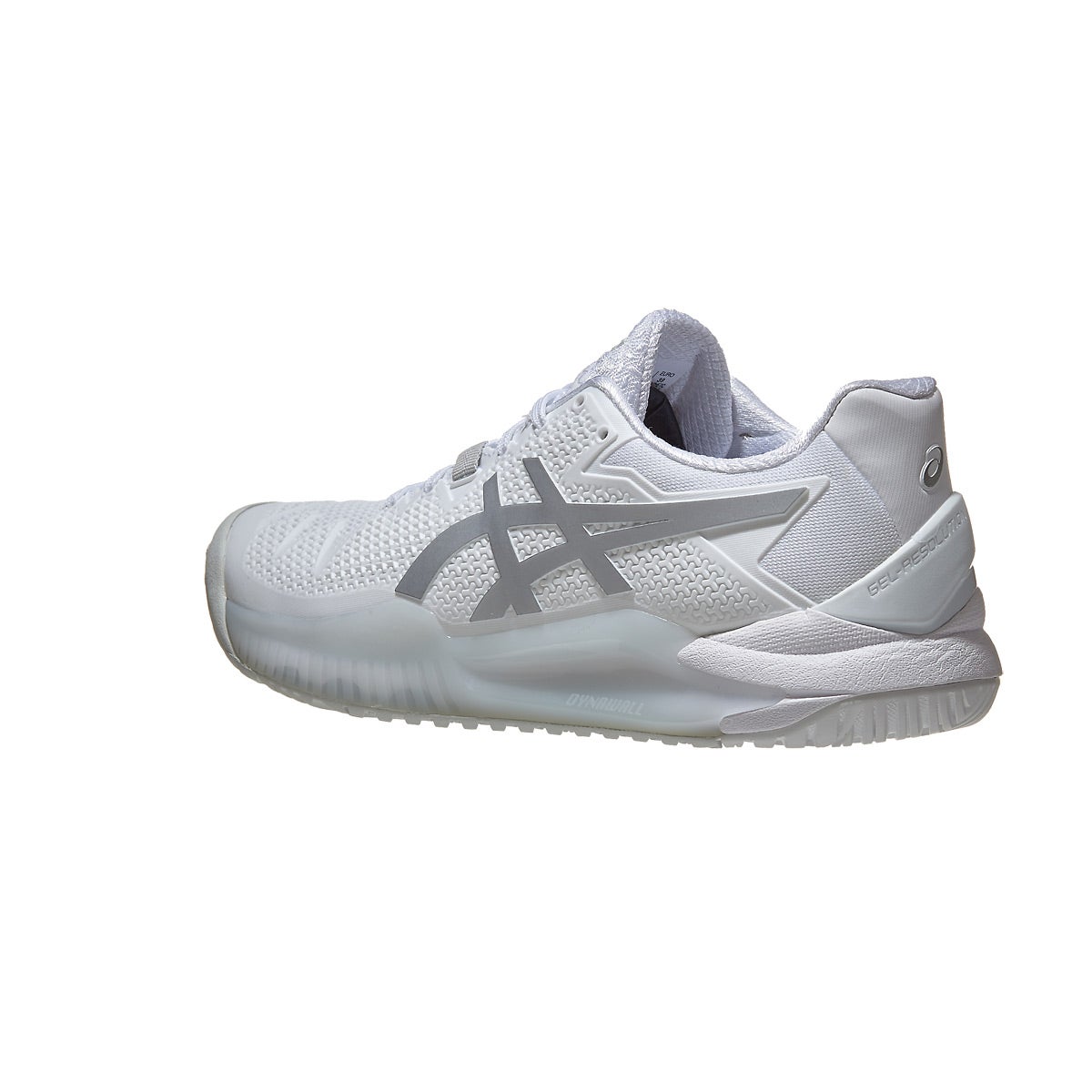 Asics Gel Resolution 8 White/Silver Women's Shoes 360° View Tennis