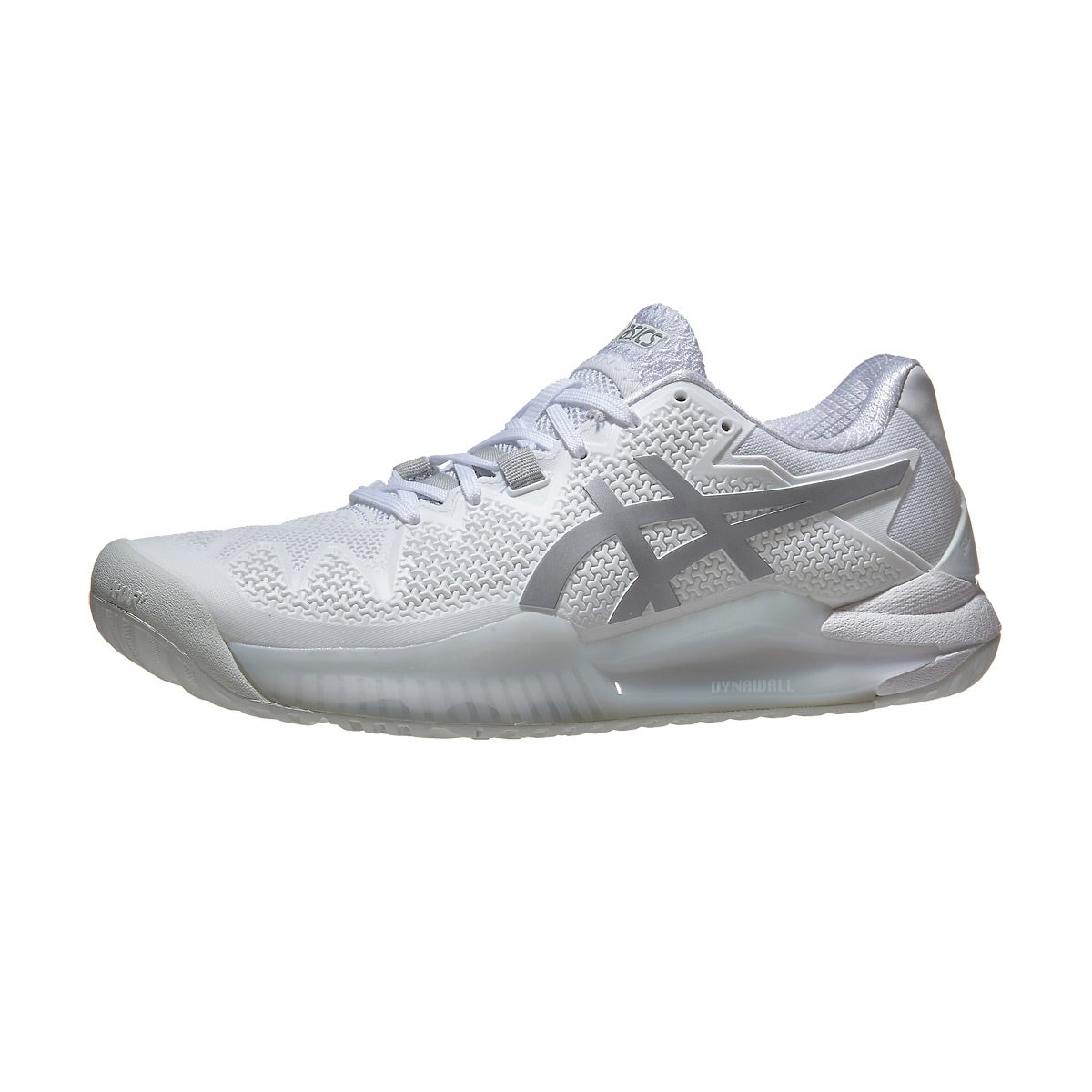 Asics Gel Resolution 8 White/Silver Women's Shoes 360° View Tennis