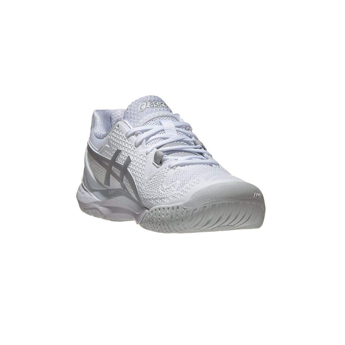 Asics Gel Resolution 8 White/Silver Women's Shoes 360° View Tennis Warehouse