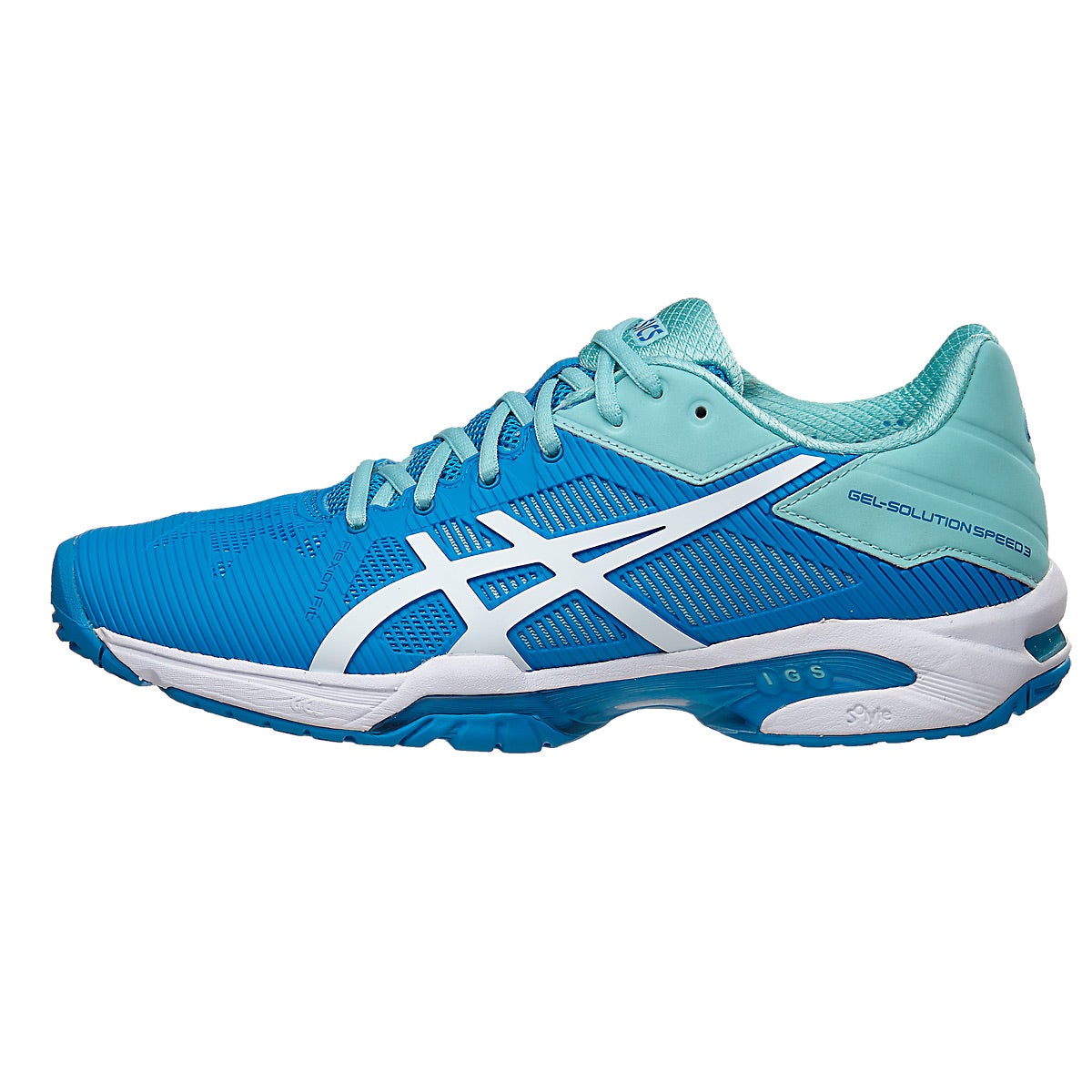 Asics Gel Solution Speed 3 Aqua/Blue Women's Shoes 360° View