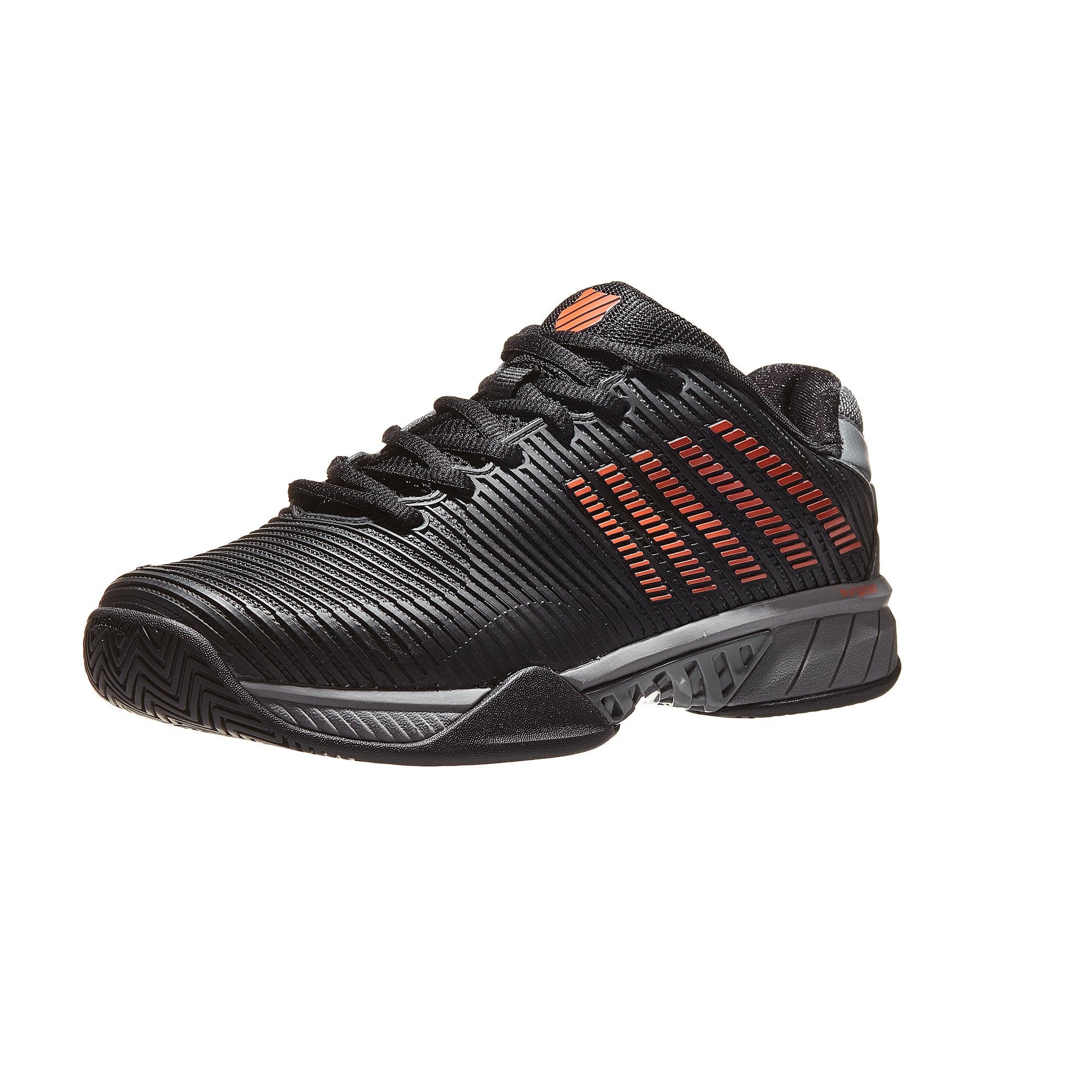 KSwiss Hypercourt Express 2 Black/Grey/Or Men's Shoes 360° View Tennis Warehouse
