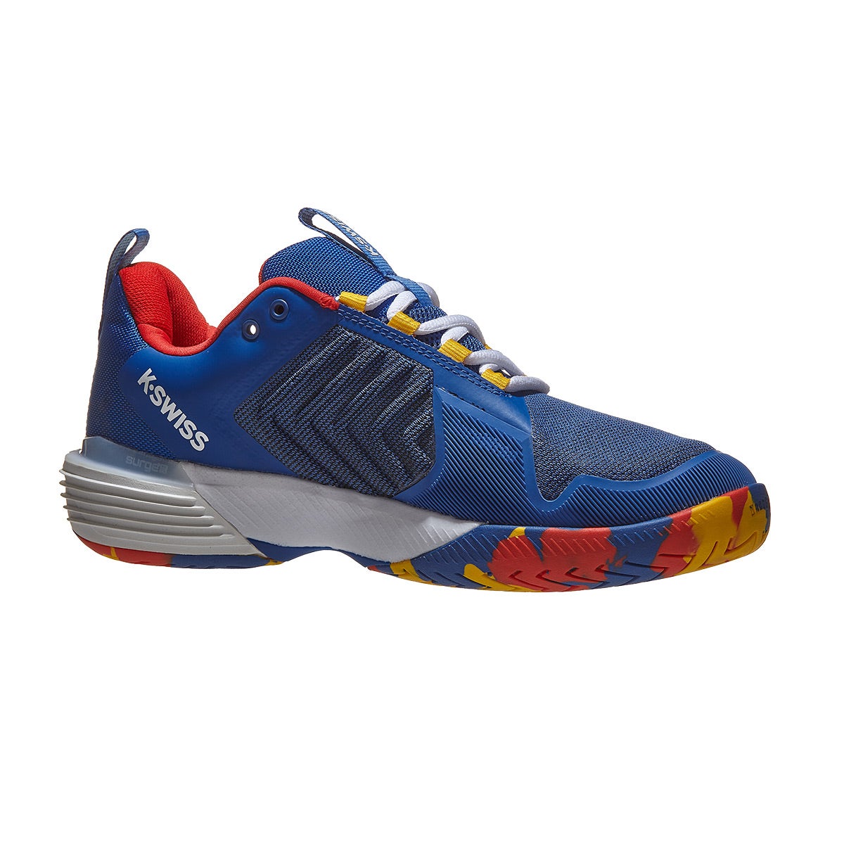 KSwiss Ultrashot 3 Blue/Red/Lemon Men's Shoes 360° View Tennis Warehouse