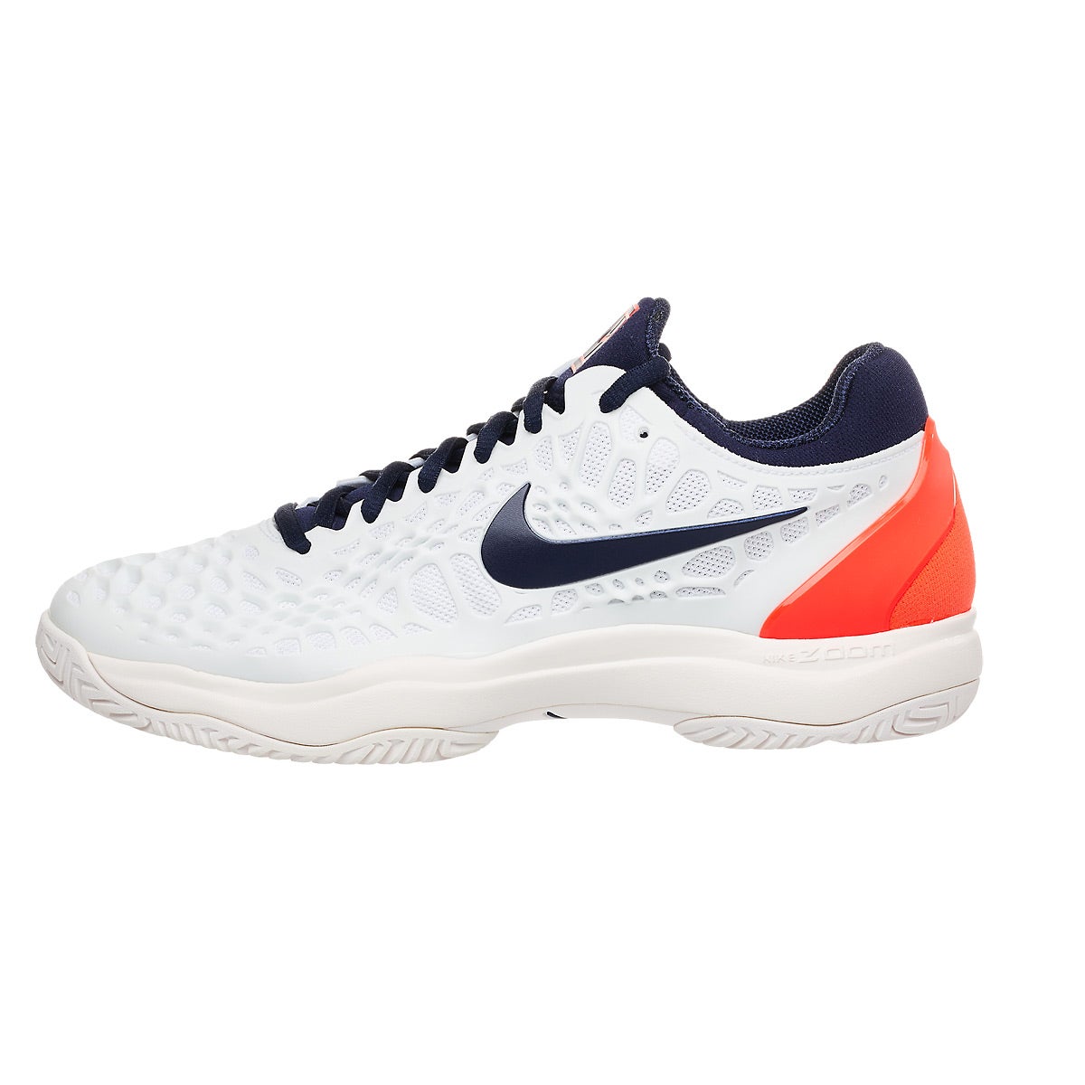 Nike Zoom Cage 3 White/Blue Men's Shoe 360° View