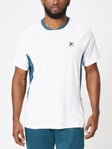 Fila Men's Baseline Ribbed Neck Crew White L