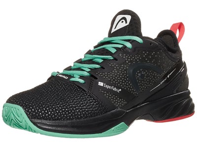 black and teal tennis shoes