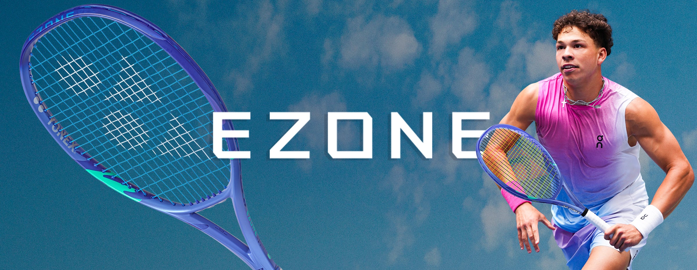 Image of Ben Shelton with a YONEX EZONE. 