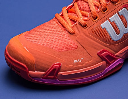Wilson Rush Pro 2.5 Women's Tennis Shoes Sneakers Orange/Red Reg $130 