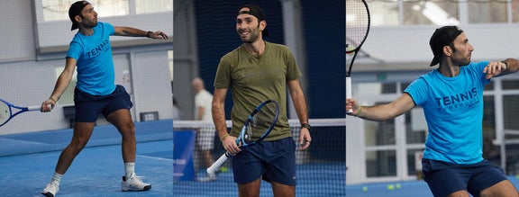 Images of Luca Playing Tennis