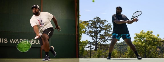 Images of Munish Playing Tennis