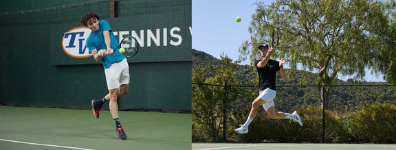 Images of Oak Playing Tennis