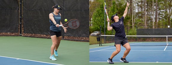 Images of Zsofi Playing Tennis