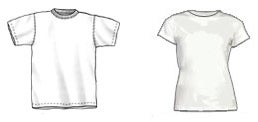 Mens and Womens T-Shirts Preshrunk Base Design Example