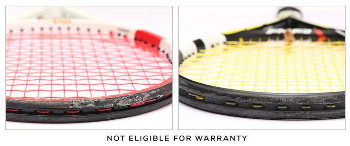 Example of What Racquets DO NOT Qualify for Warranty Replacement