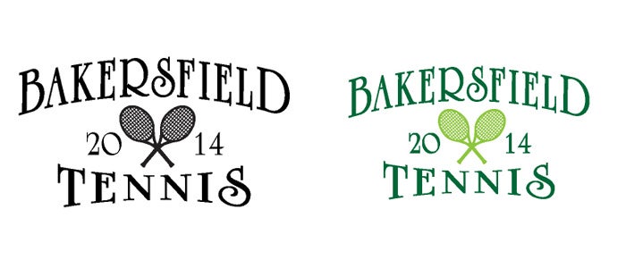 Bakersfield Tennis Screenprint Design Example