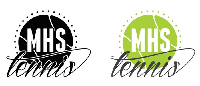 MHS Tennis Screenprint Design Example 2