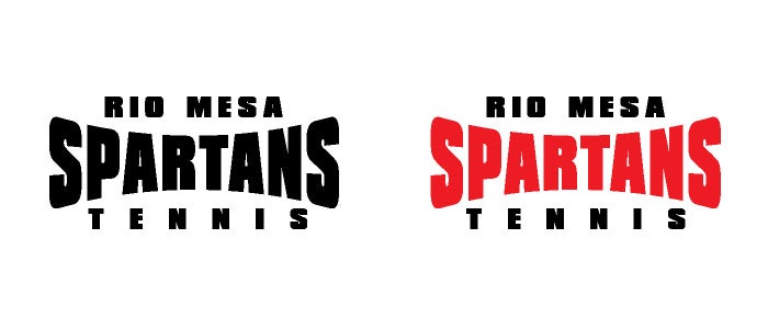 Rio Mesa Spartans Tennis Screenprint Design Example