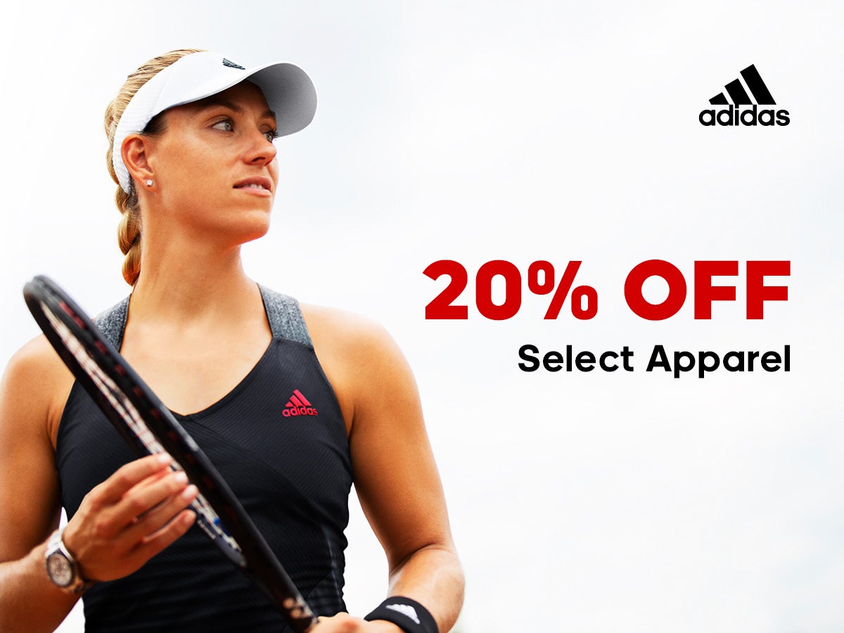 20% Off Select adidas Apparel. 