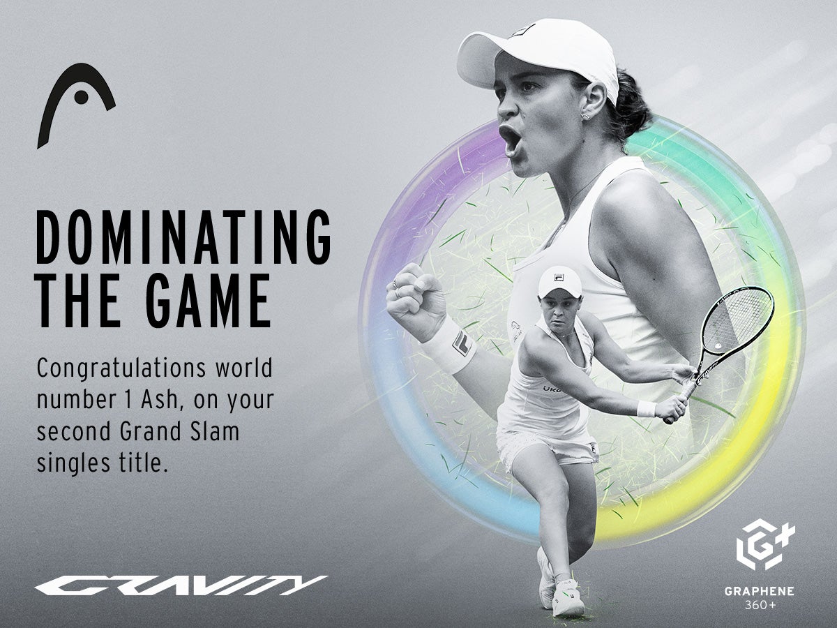 Barty's Head Gravity Racquet. 