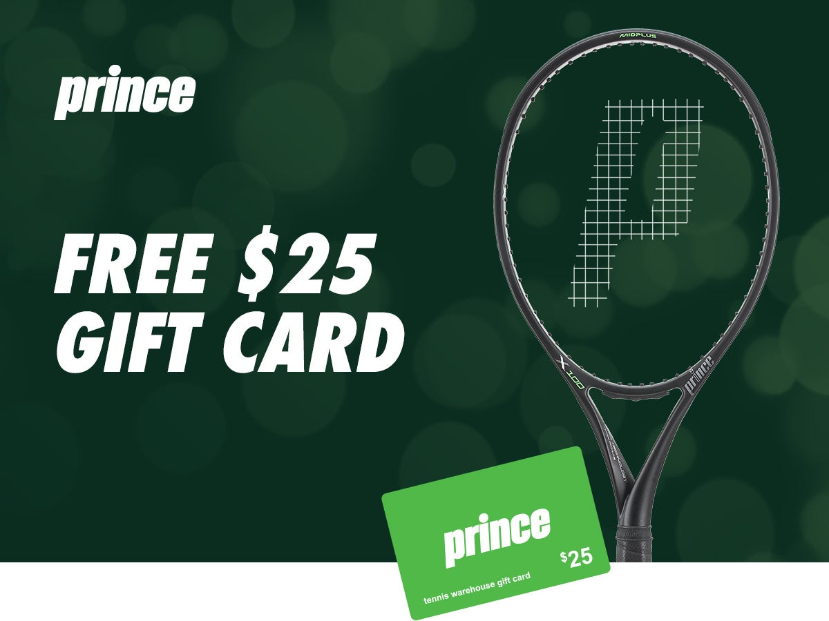 Free $25 Gift Card with Prince Twistpower Racquets.