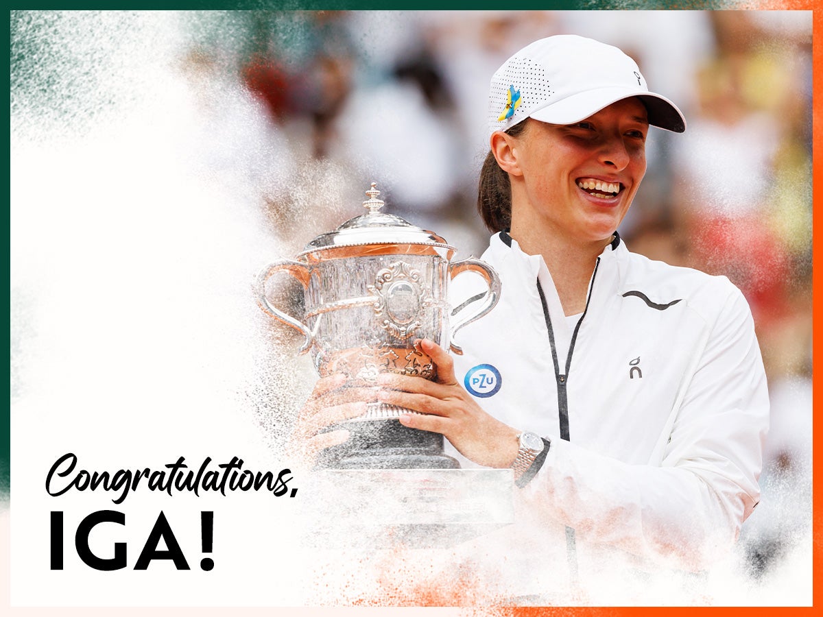 Congratulations, Iga! Save 20% on Tecnifibre Gear