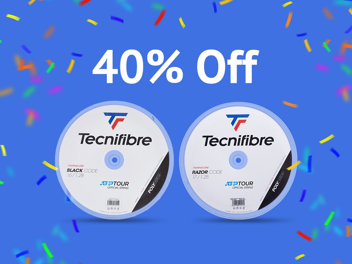 40% Off Tecnifibre Polyester String Reels. 