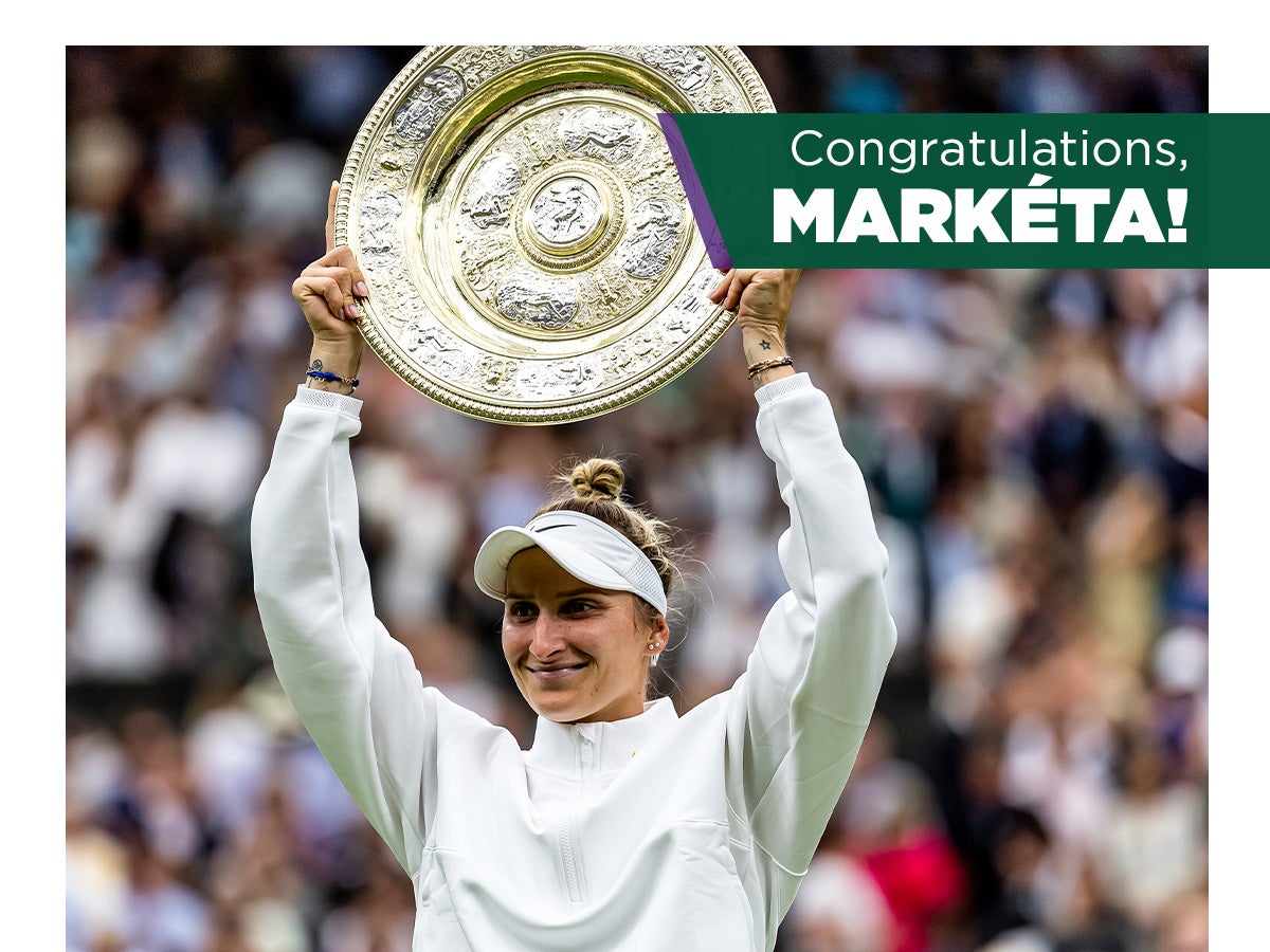 Congratulations, Marketa! Shop Game-Winning Gear