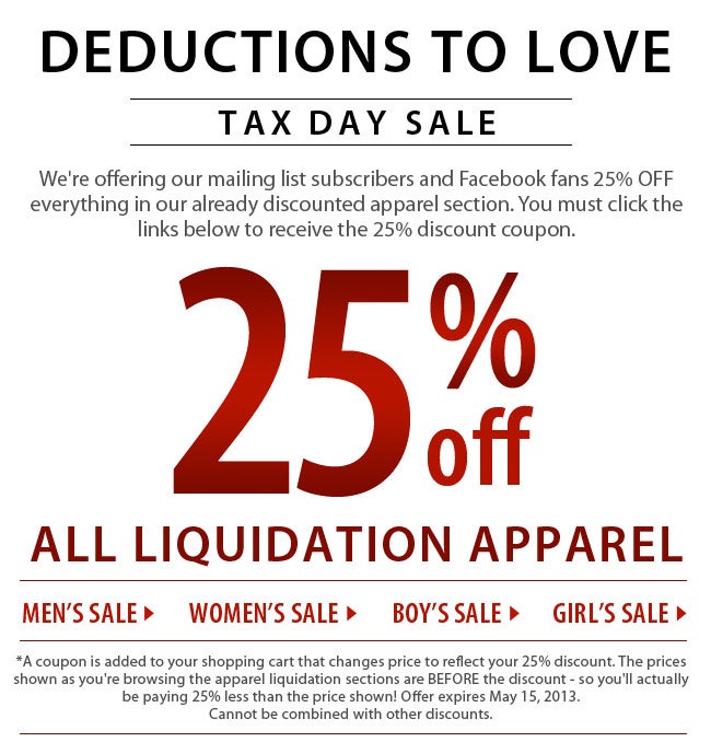 Tax Day Sale at Tennis Warehouse