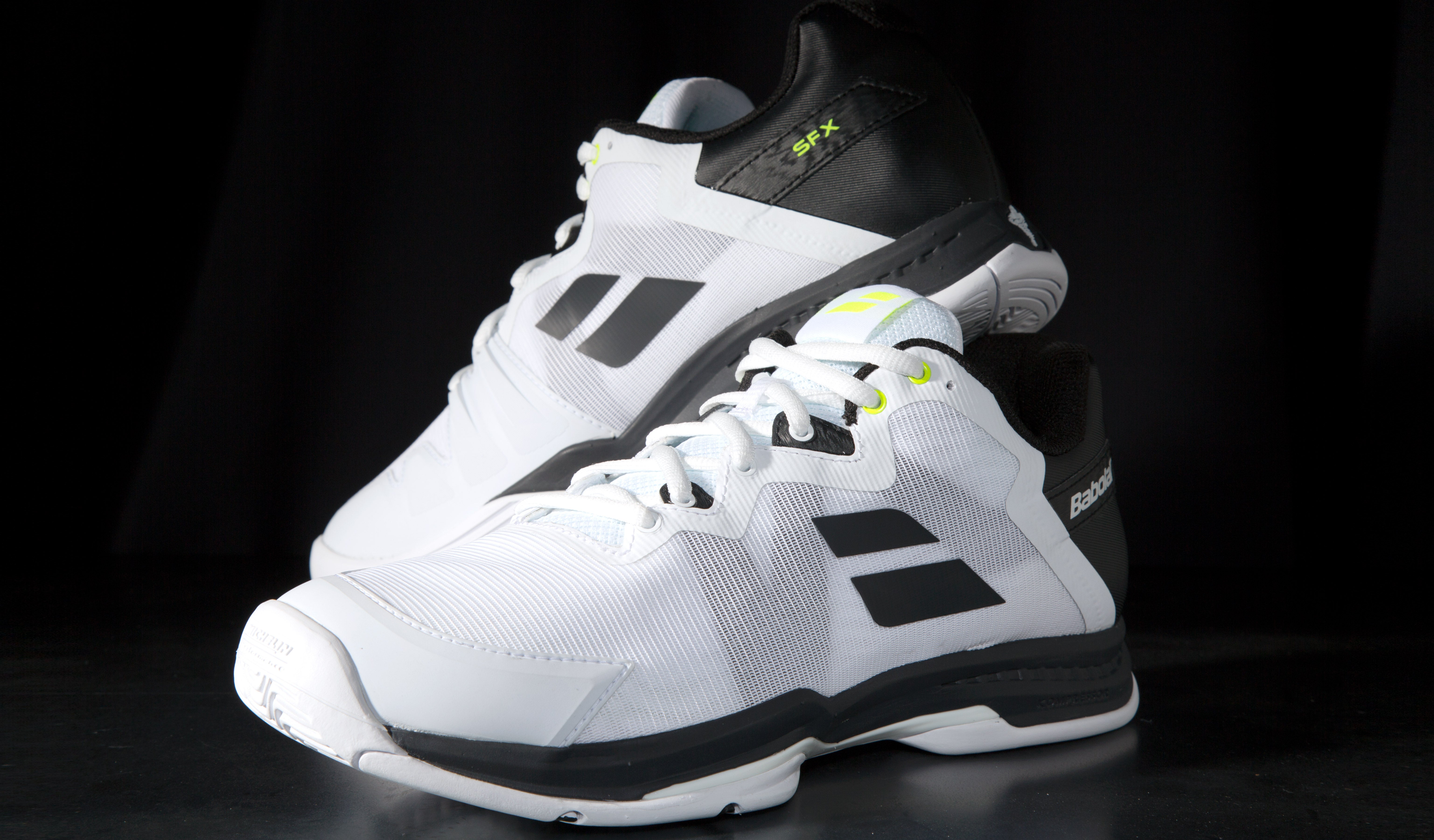 Tennis Warehouse Babolat SFX3 All Court White/Bk/Silver Men #39 s Shoes