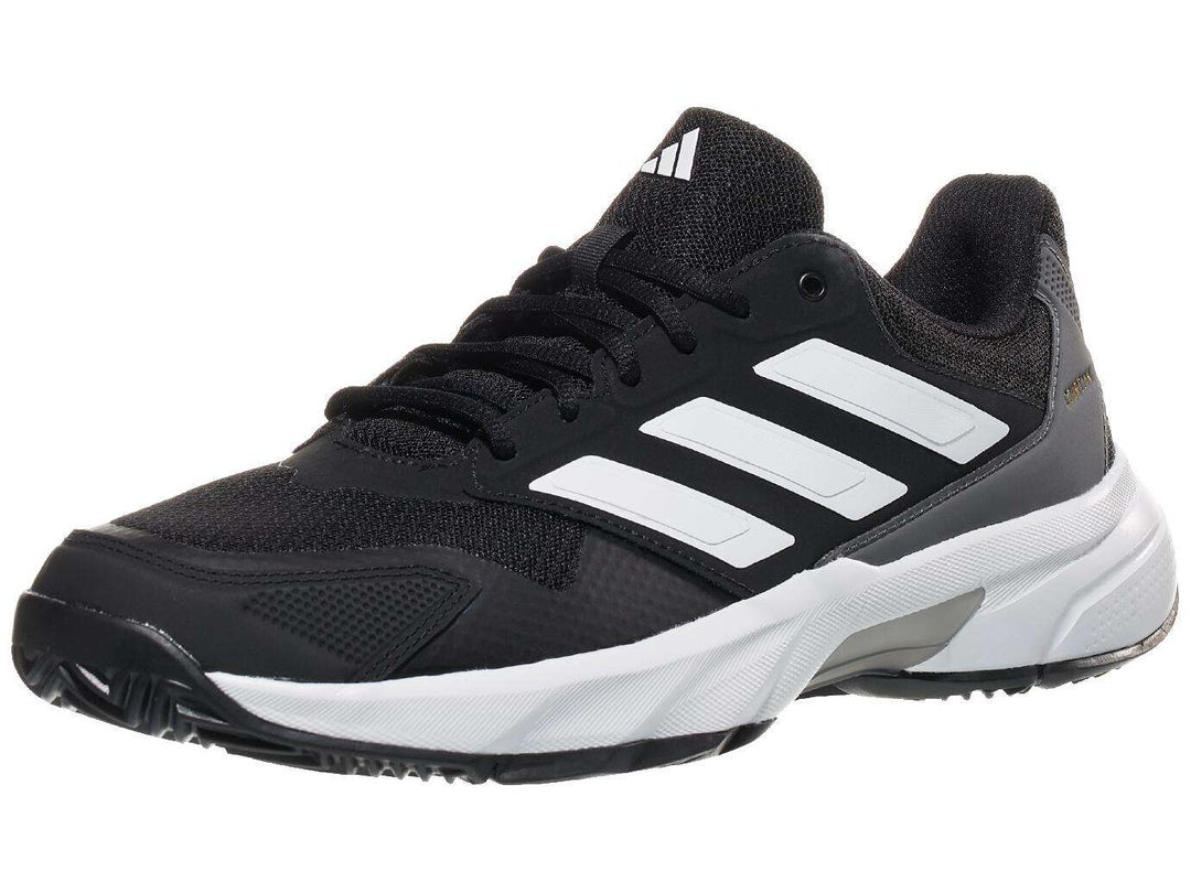 adidas CourtJam Control 3 Black/White Men's Shoe | Tennis Warehouse