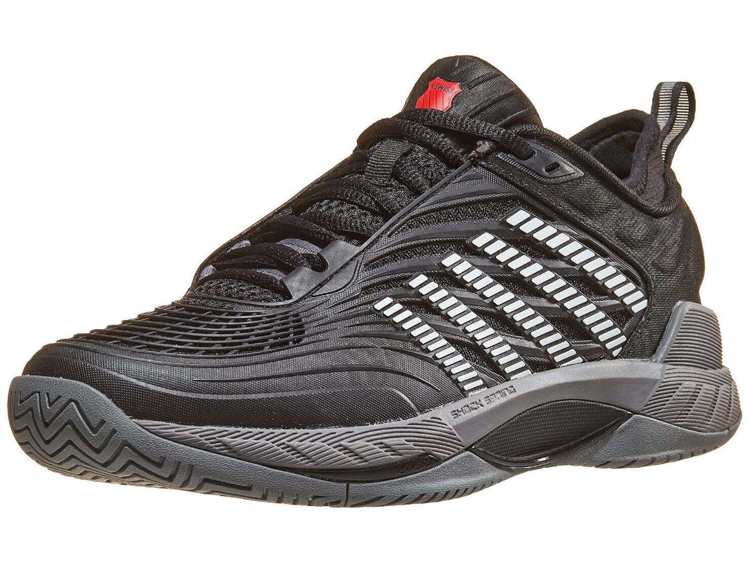 KSwiss Hypercourt Supreme 2 Bk/Grey/Red Men's Shoes Tennis Warehouse