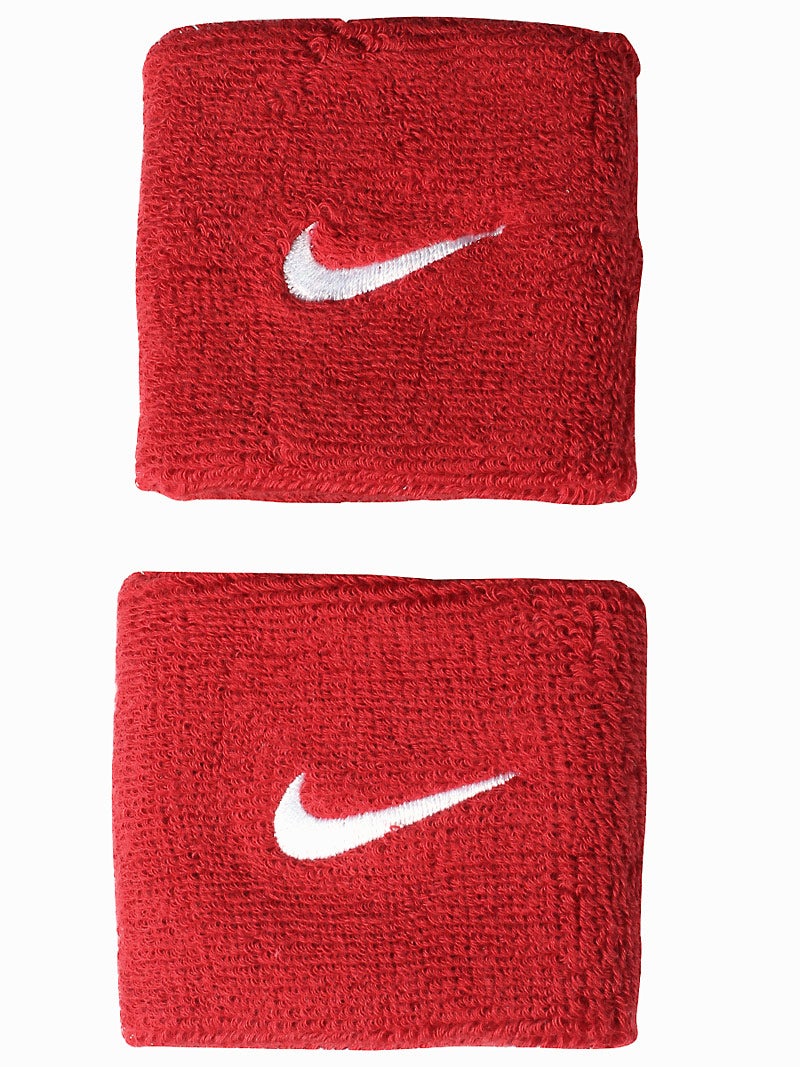 Nike Swoosh Singlewide Wristband Red/White | Tennis Warehouse