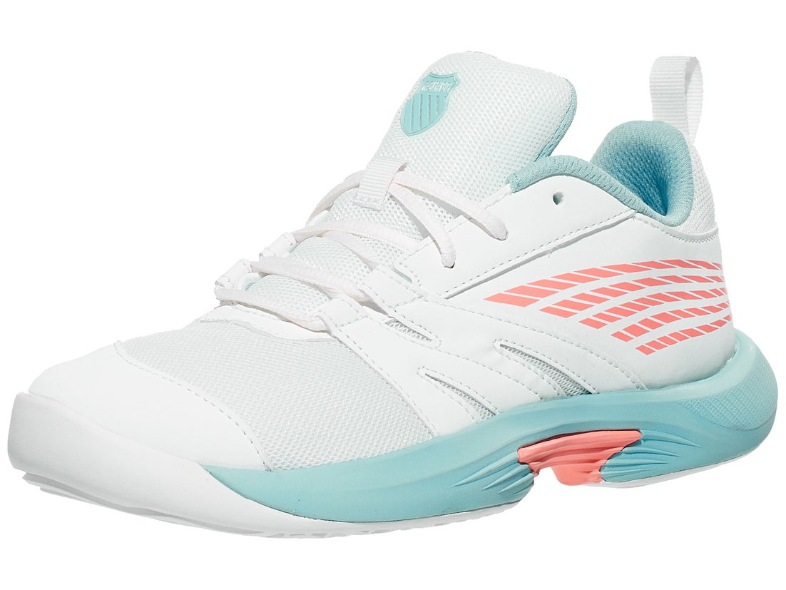 KSwiss Speedtrac White/Nile Blue Junior Shoes Tennis Warehouse