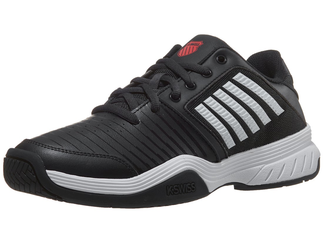 KSwiss Court Express Black/White/Red Men's Shoes Tennis Warehouse