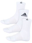 adidas Men's Cushioned 3.0 3-Pack Quarter Sock White