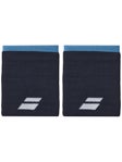 Babolat Men's 2025 Logo Doublewide Wristbands - Dk Blue