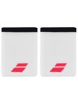 Babolat Strike Doublewide Wristbands White/Strike Red