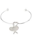 Born To Rally Tennis Knot Racquet Bracelet - Silver